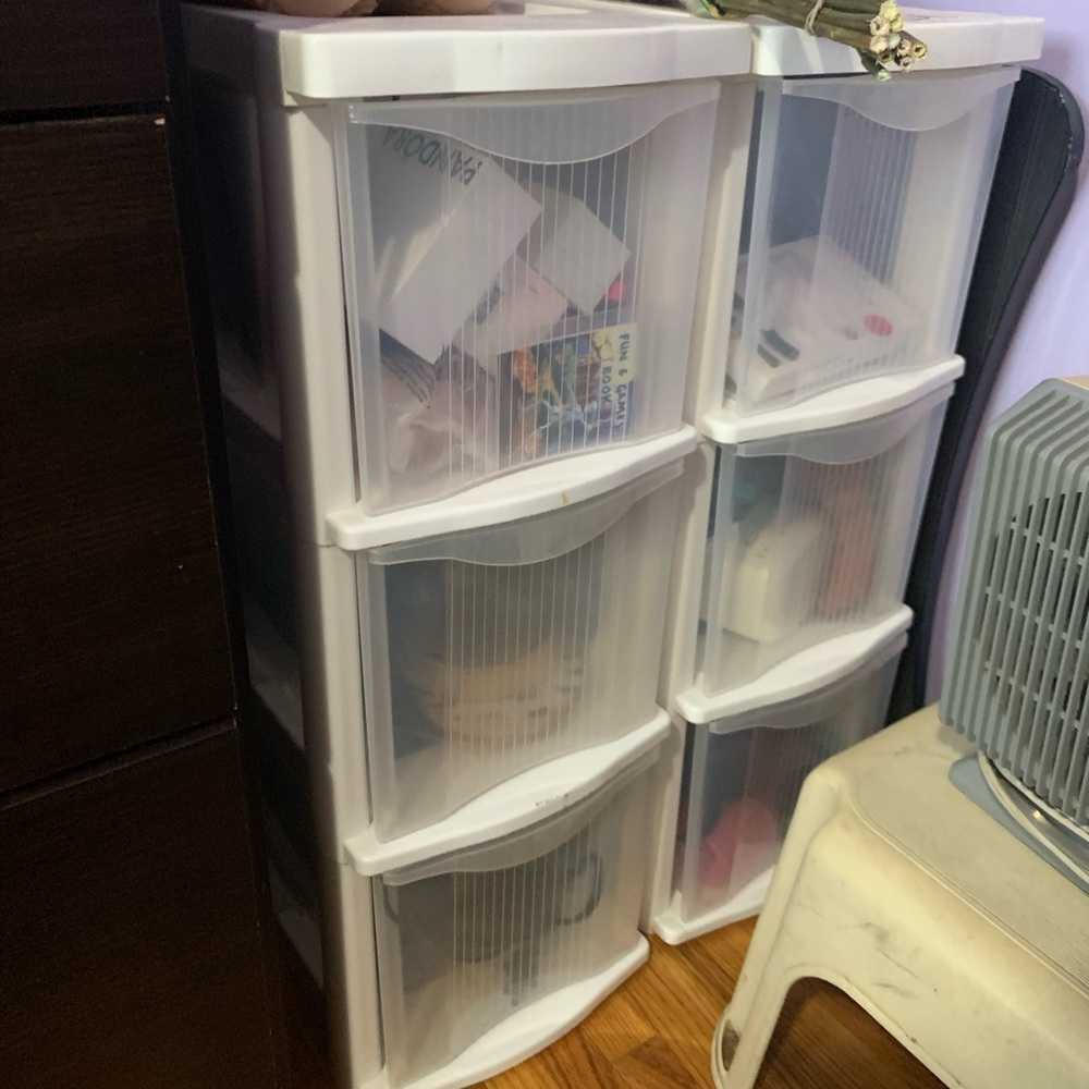 Plastic Storage Drawers Compartments - Sturdy, Barely Used